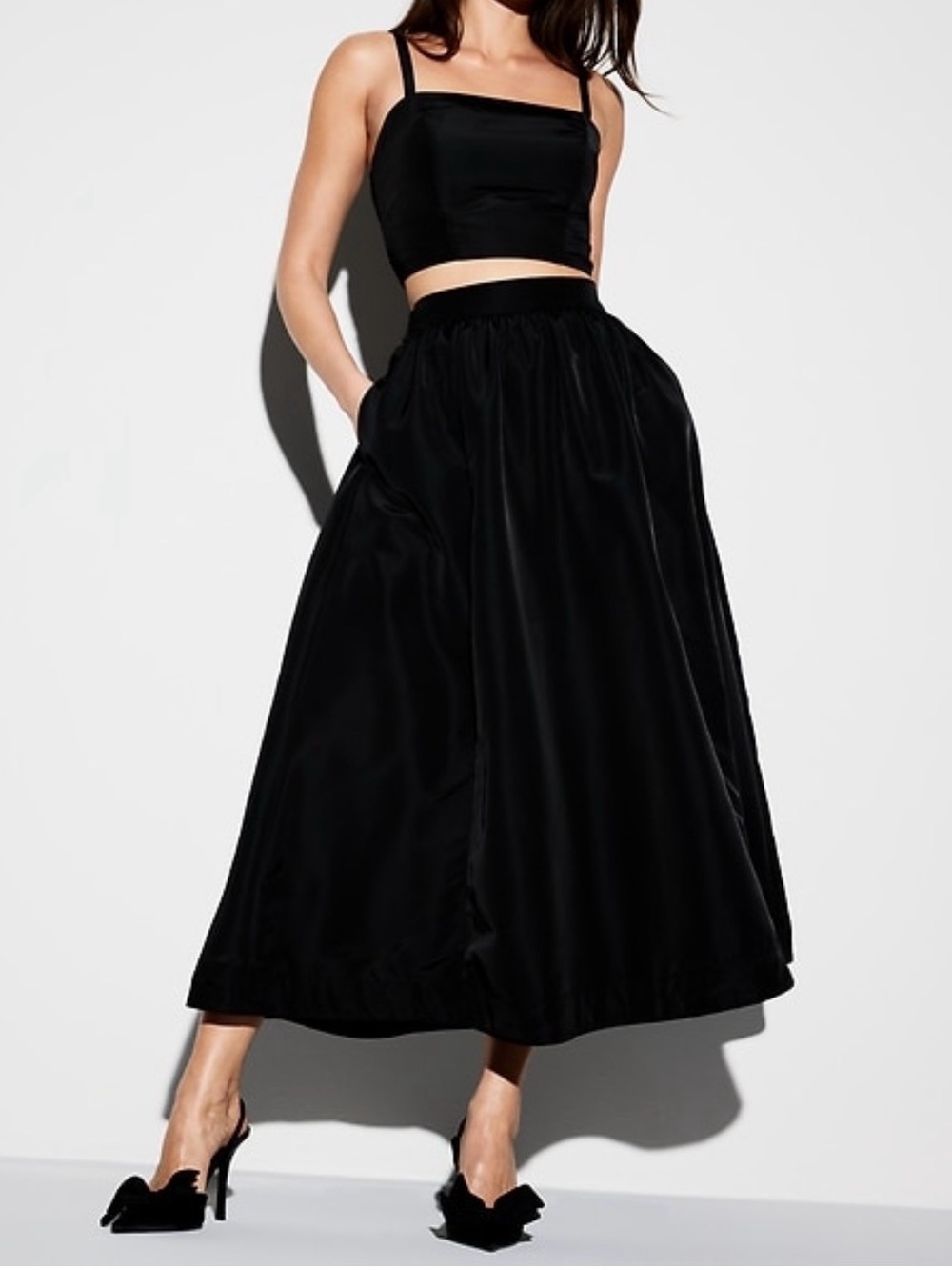 The Occasion by Old Navy High-Waisted Taffeta Midi Skirt